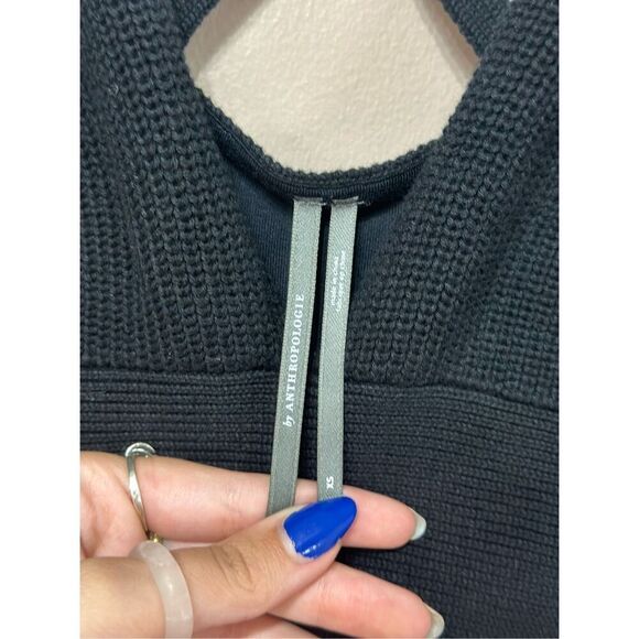 NWOT By Anthropologie Knit Twofer Midi Crochet Bust Empire Waist Dress Women's - Picture 5 of 11